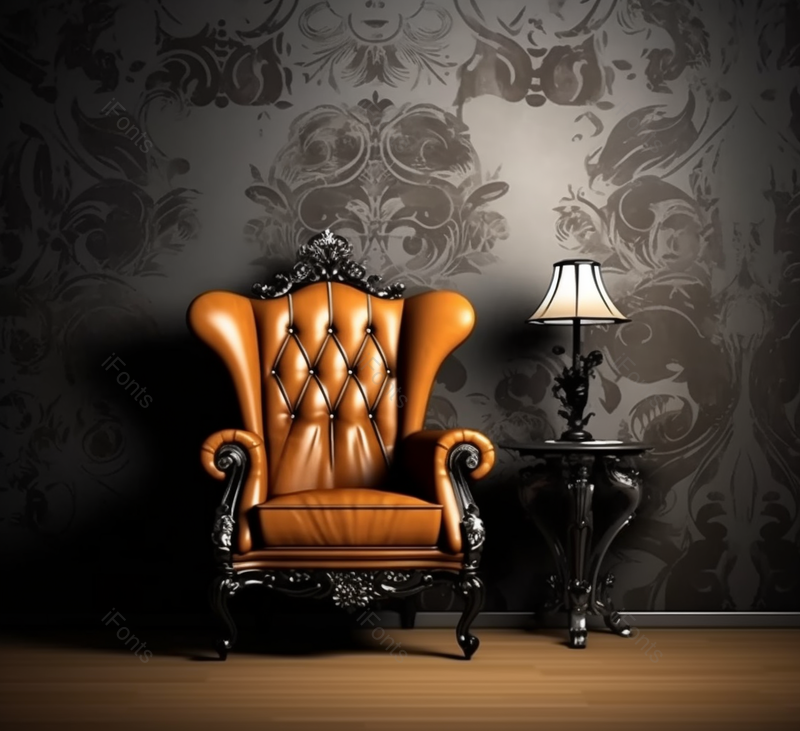 复古风格扶手椅和复古风格的灯背景图,高清,摄影图,摄影图片,图片大全,摄影图免费下载